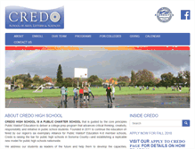 Tablet Screenshot of credohigh.org